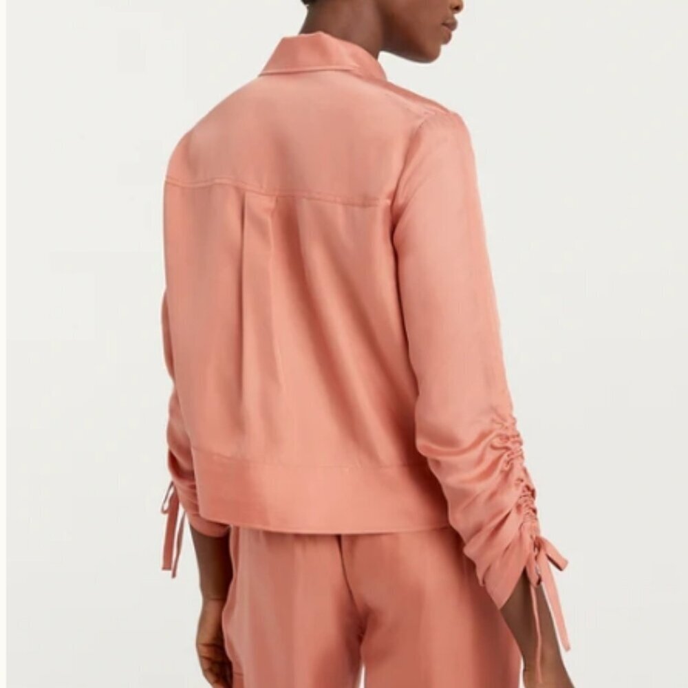 Cinq à Sept Dale Cupro Jacket – Apricot – Size 4 – NWOT - Picture 3 of 10